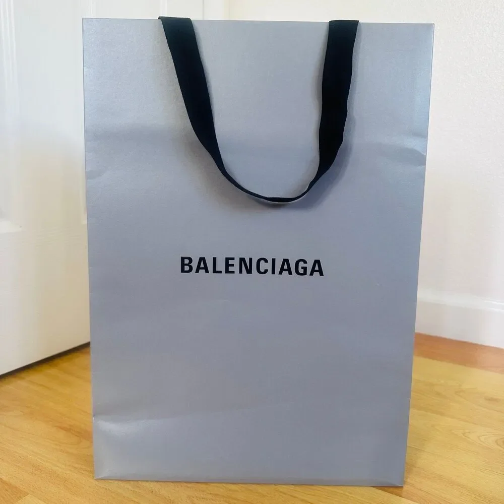 Balenciaga Paper Shopping Bag - grey medium, 17.75